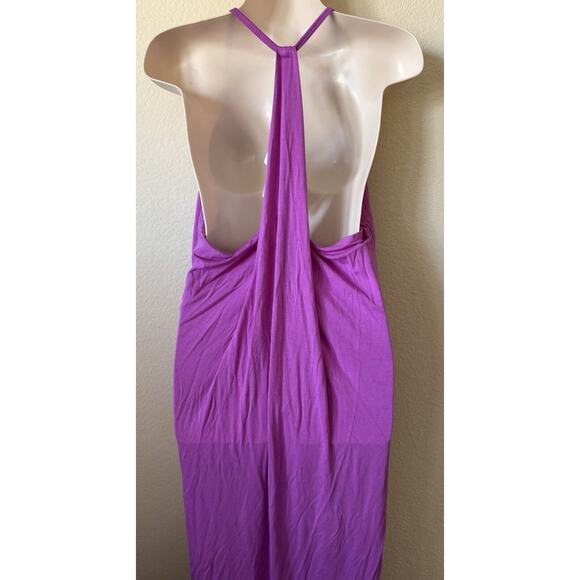 Fabletics Purple Neema Halter Neck Sleeveless Open Back Maxi Dress Size L 10-12 - Picture 7 of 9